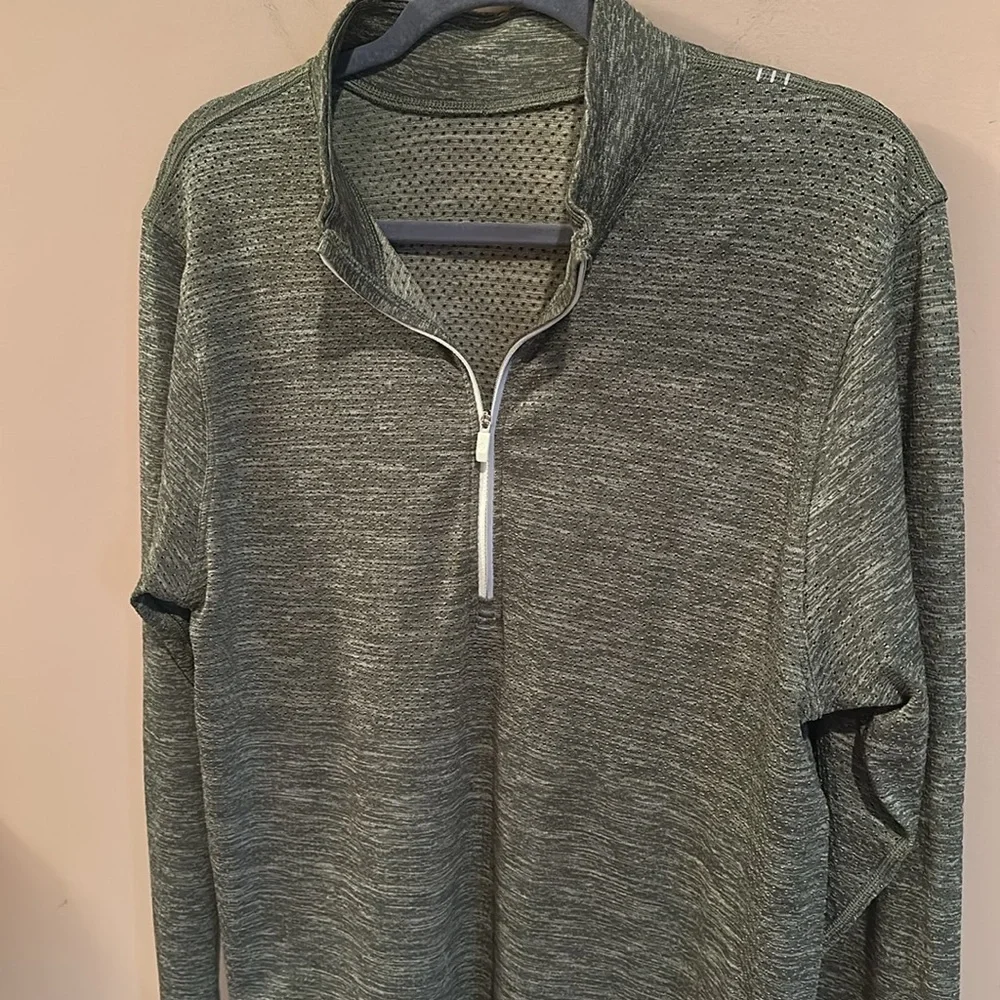 Lululemon Metal Vent Tech Half-Zip 2.0 Rainforest Green / Green Twill